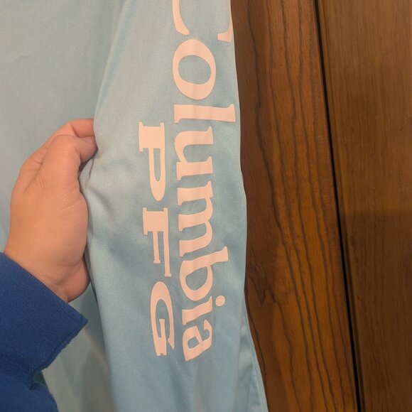 Columbia Women's PFC Tidal Tee Long Sleeve Light Blue Shirt-Size Medium - Picture 3 of 5